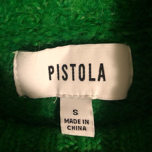 Pistola Carlen Fern Green Mock Neck Oversized Sweater,Size-Small(P2P-23.75”-24”) - Picture 4 of 9